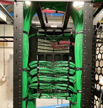 Campus telecommunications cabling infrastructure: the back of a patch panel